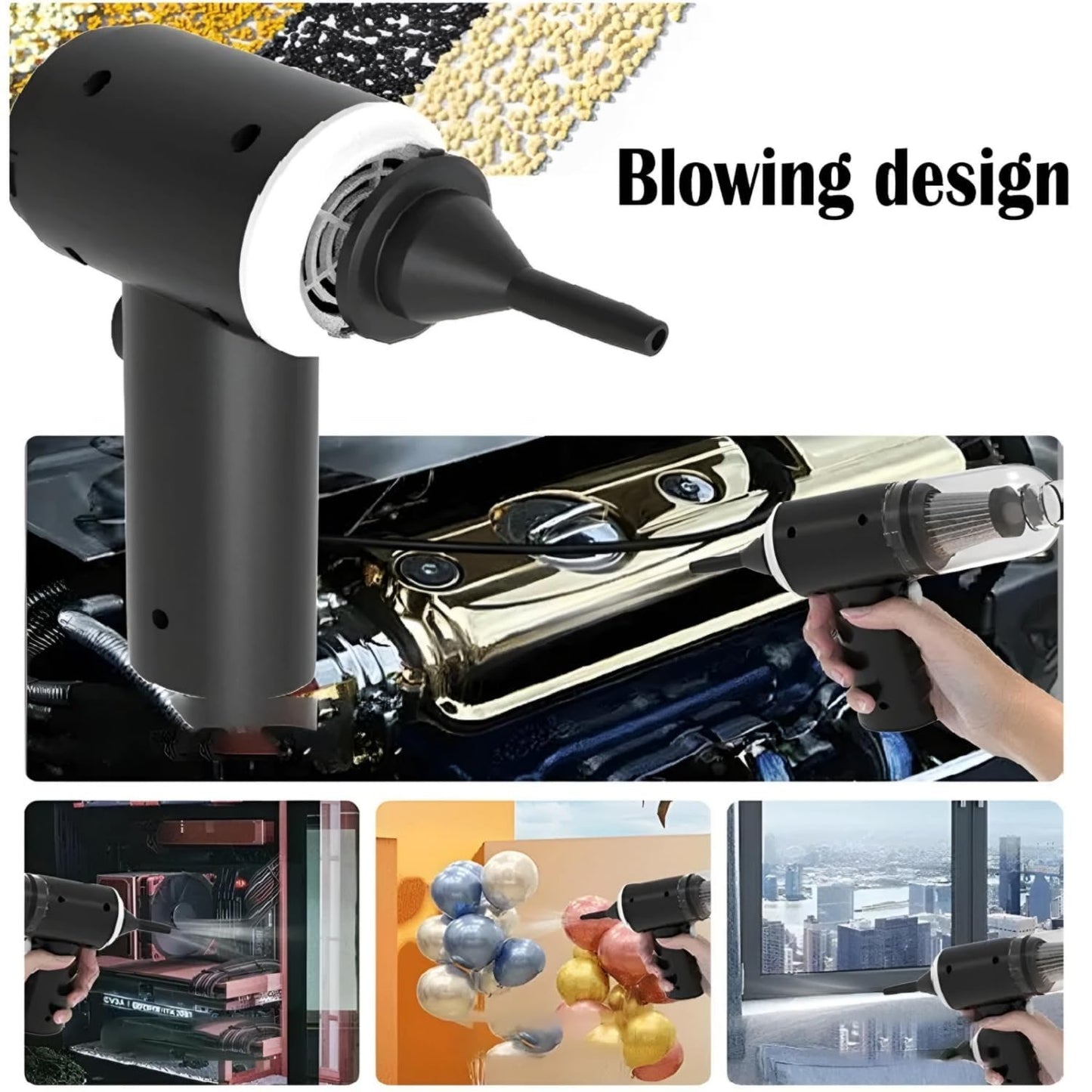 3-in-1 Portable Air Duster Wireless Vacuum Cleaner
